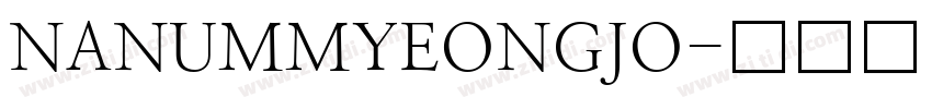 NANUMMYEONGJO字体转换