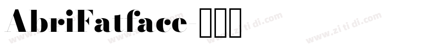 AbriFatface字体转换
