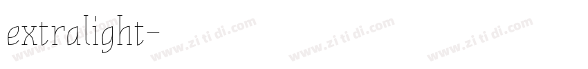 extralight字体转换