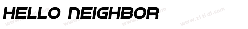 Hello_Neighbor字体转换