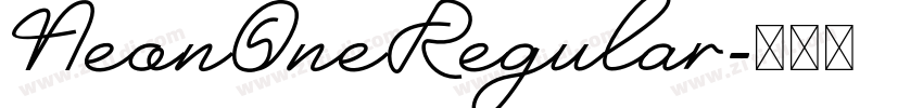 NeonOneRegular字体转换