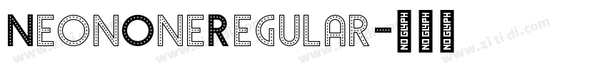 NeonOneRegular字体转换
