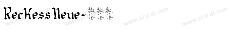 ReckessNeue字体转换