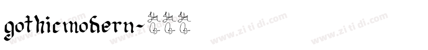 gothicmodern字体转换