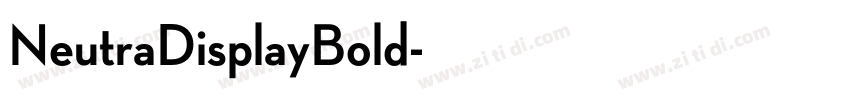 NeutraDisplayBold字体转换