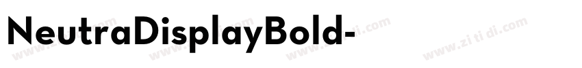 NeutraDisplayBold字体转换