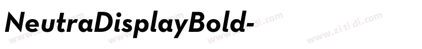 NeutraDisplayBold字体转换