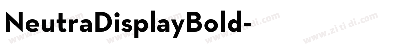 NeutraDisplayBold字体转换