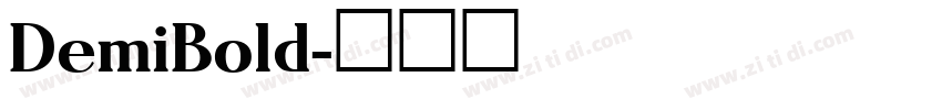 DemiBold字体转换