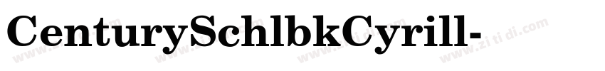 CenturySchlbkCyrill字体转换