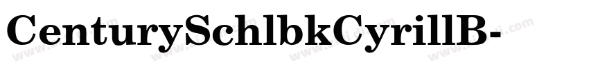 CenturySchlbkCyrillB字体转换