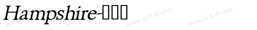 Hampshire字体转换