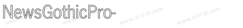 NewsGothicPro字体转换