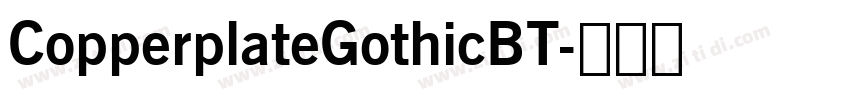 CopperplateGothicBT字体转换