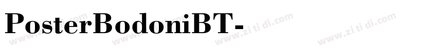 PosterBodoniBT字体转换