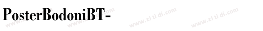 PosterBodoniBT字体转换