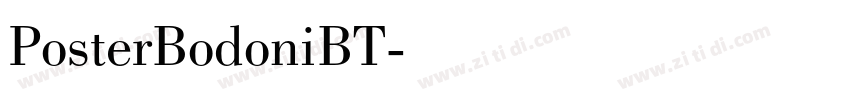 PosterBodoniBT字体转换