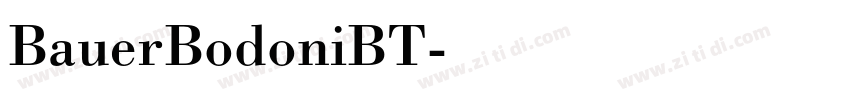 BauerBodoniBT字体转换