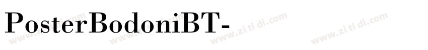 PosterBodoniBT字体转换