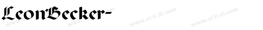 LeonBecker字体转换