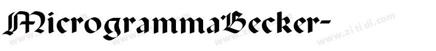 MicrogrammaBecker字体转换