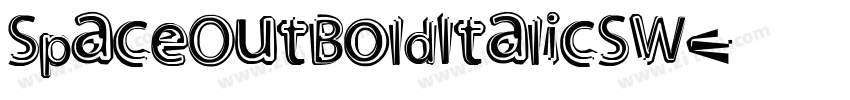 SpaceOutBoldItalicSW字体转换