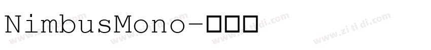 NimbusMono字体转换