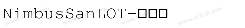 NimbusSanLOT字体转换