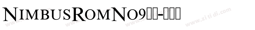 NimbusRomNo9粗体字体转换