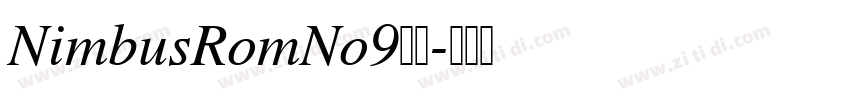 NimbusRomNo9粗体字体转换