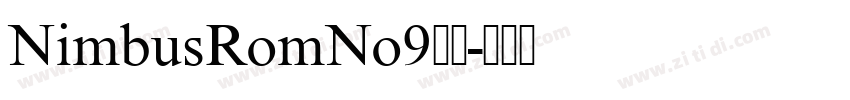 NimbusRomNo9粗体字体转换