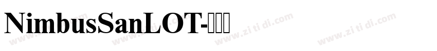 NimbusSanLOT字体转换