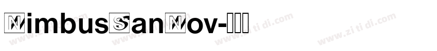 NimbusSanNov字体转换