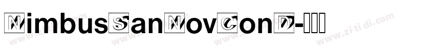 NimbusSanNovConD字体转换