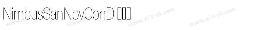 NimbusSanNovConD字体转换
