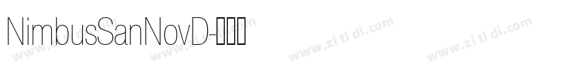 NimbusSanNovD字体转换