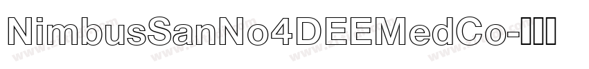NimbusSanNo4DEEMedCo字体转换