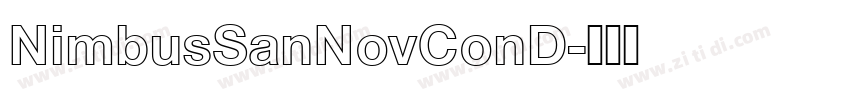 NimbusSanNovConD字体转换