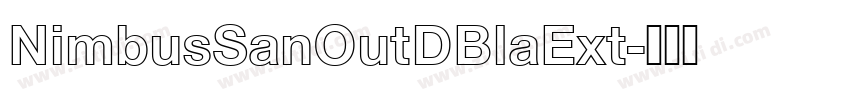 NimbusSanOutDBlaExt字体转换