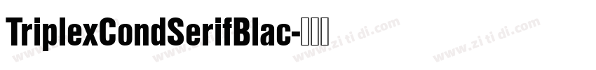 TriplexCondSerifBlac字体转换 TriplexCondSerifBlac字体转换