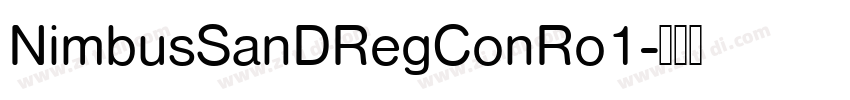 NimbusSanDRegConRo1字体转换
