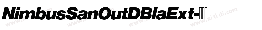 NimbusSanOutDBlaExt字体转换
