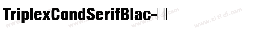 TriplexCondSerifBlac字体转换 TriplexCondSerifBlac字体转换