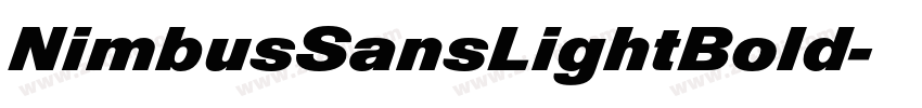NimbusSansLightBold字体转换