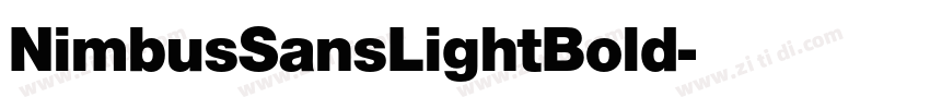 NimbusSansLightBold字体转换