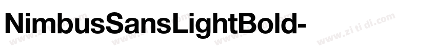 NimbusSansLightBold字体转换