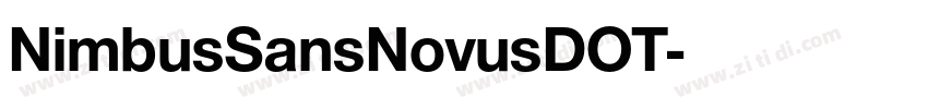 NimbusSansNovusDOT字体转换
