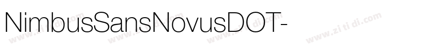 NimbusSansNovusDOT字体转换