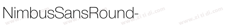 NimbusSansRound字体转换