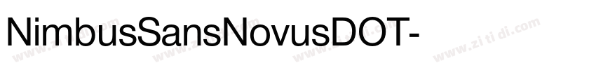 NimbusSansNovusDOT字体转换